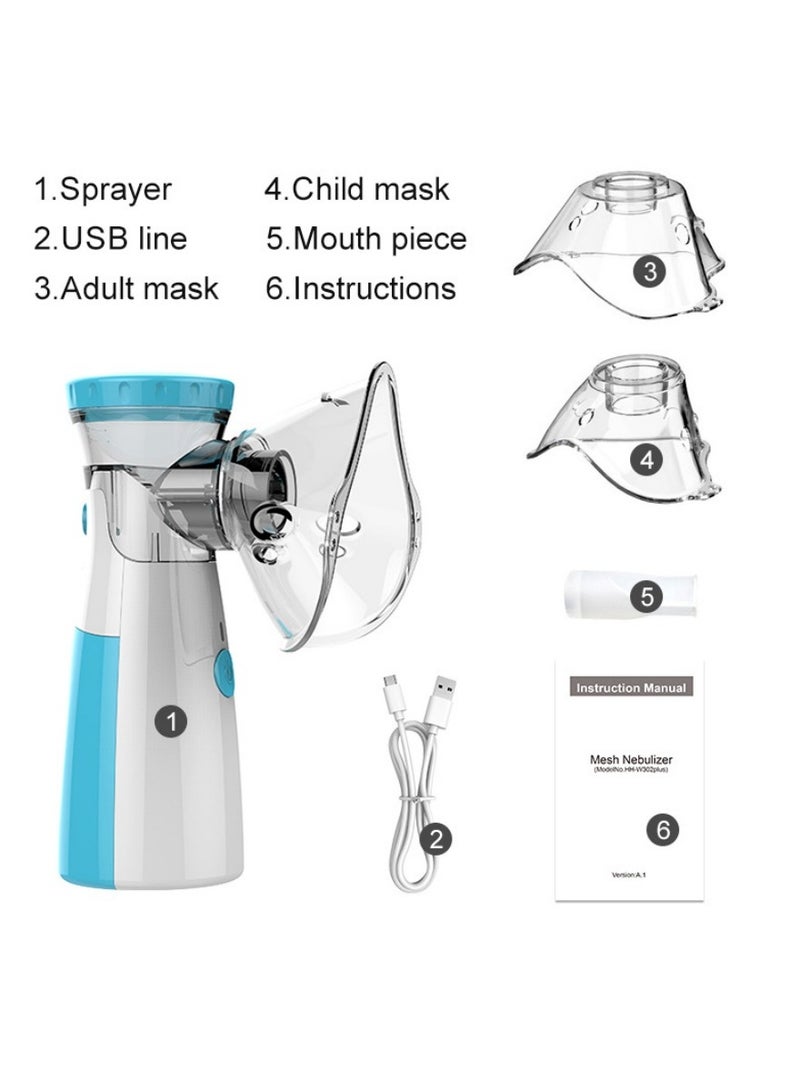 general Portable USB Steam Inhaler - Compact Personal Nebulizer for Home, Office & Travel (Blue) - Image 1