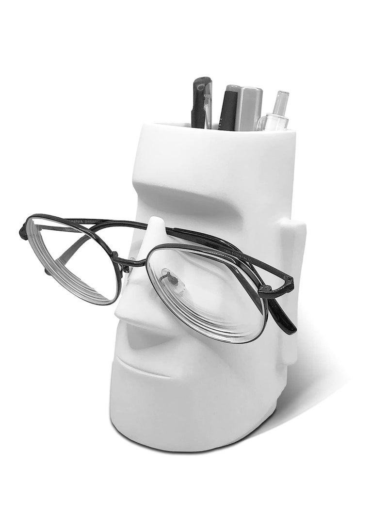 Modern Multifunctional Pencil Holder with Glasses Compartment, Stylish Desk Organizer for Office and Makeup Brushes, Perfect for Home and Office Decor - Image 1