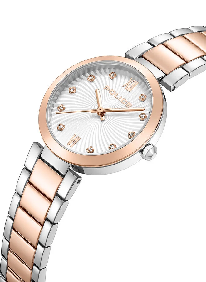 POLICE Womens Otara Stainless Steel Analog Wrist Watch PEWLG2229240 34mm Two Tone