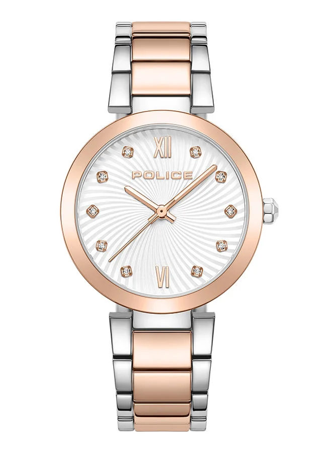 POLICE Womens Otara Stainless Steel Analog Wrist Watch PEWLG2229240 34mm Two Tone