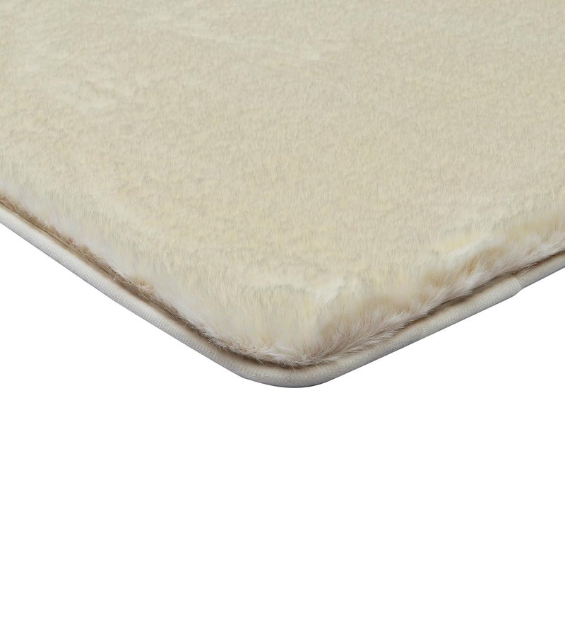 Panço Fur Stylish Anti-Skid Backing Super Soft Runner for Bathroom, Kitchen & Living Room Runner, Anti -Skid, Bedside Runner for Bedroom, Floor, Home Decoration, Cashmere 50X150 Cm, Beige - Image 3