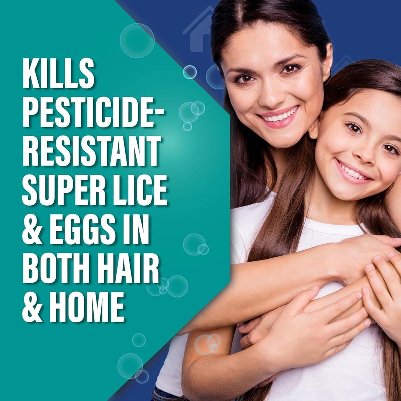 RID Super MAX 5in1 Hair Home Complete Lice Treatment Kit Kills Super Lice Eggs in Hair Home 34 FL OZ Lice Shampoo Nit Removal Comb Home Lice Spray - Image 4