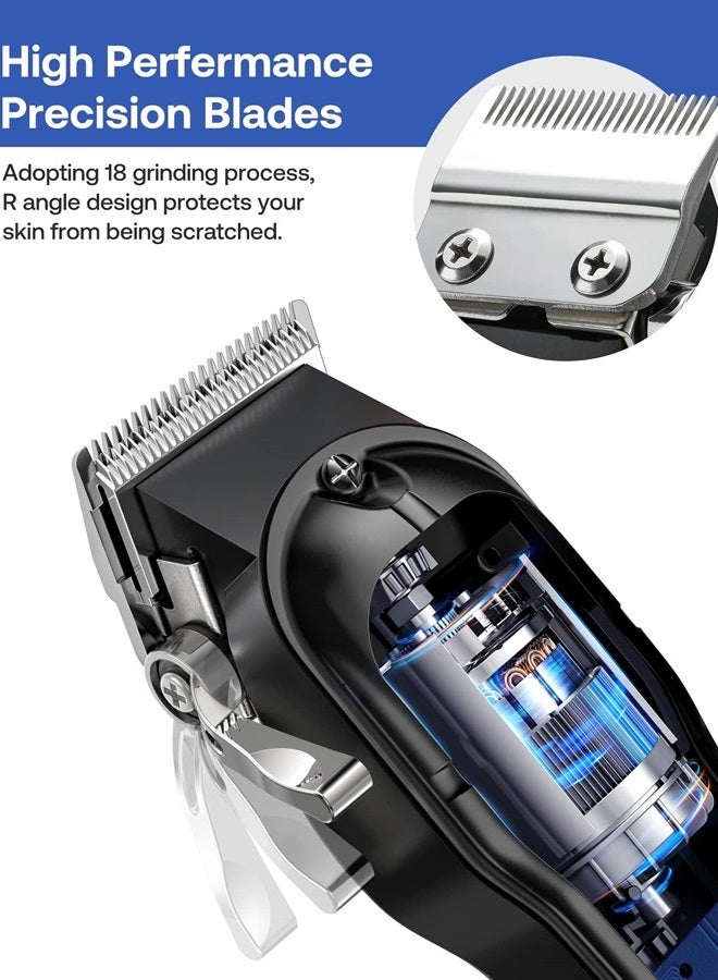 GLAKER Professional Hair Clippers and T-Blade Trimmer, Cordless Mens Hair Clippers for Women Kids, Barber Clippers Rechargeable Fading Clippers with 15PCS Guards - Image 1