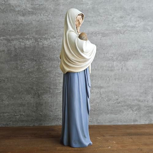 BC BUILDCLASSIC BC Catholic Madonna with Child Statue, Blessed Virgin Mary Figure, Holy Mother Religious Gift for Mom, 12.75" H, Hand Painted Classical Renaissance Sculpture Masterpiece by Buildclassic - Image 3