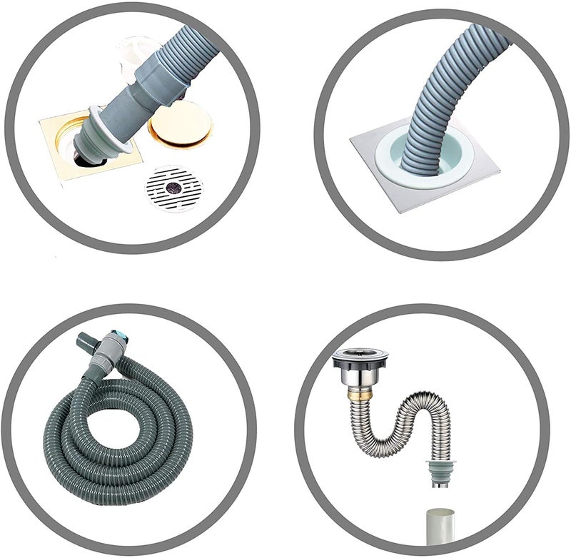 SHIDHMI SHIDHMI Silicone Drain Pipe Hose Sealing Plug, Washing Machine Plug Ring Hose Deodorant Sewer Seal Ring Clean Tool for Home Bathroom,Laundry Room,Kitchen,Floor Drain (Set of 2 Pieces, Radom Color)  - Image 4