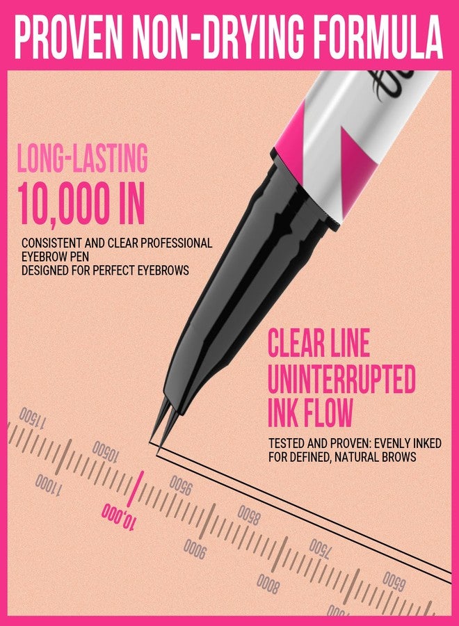 iMethod Curved Eyebrow Pen - Eyebrow Pencil 2-in-1 Dual-Ended Eyebrow Pen with Curved Tip and Precise Brush-Tip, Microblading Eyebrow Pen for Natural Hair-Like Brows, Long Lasting, Black - Image 4
