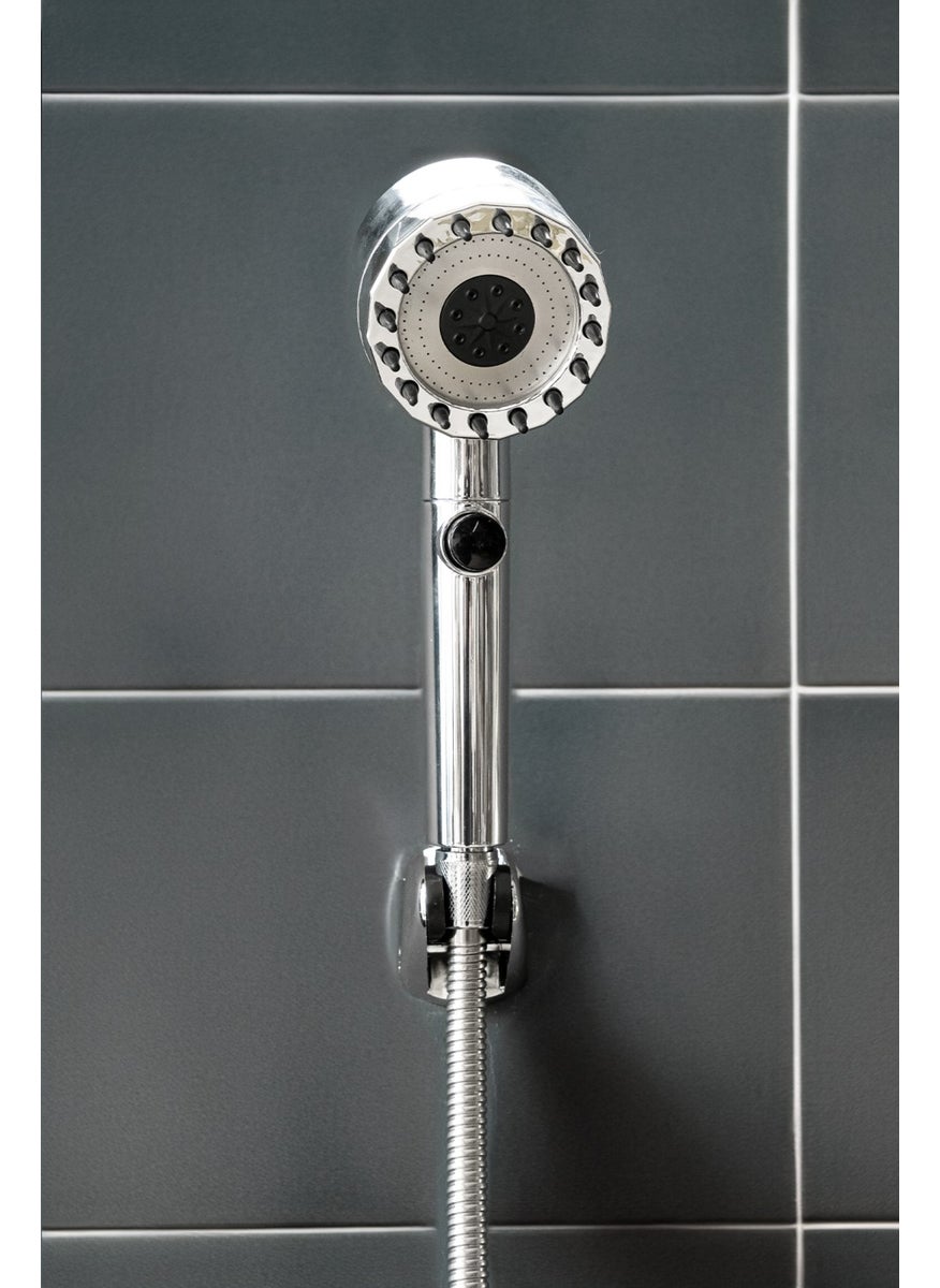 Ömas Otomasyon - Ömas Automation 3 Function Aqua Therapy Massage Shower Head Set, Chrome Color Shower Set, Hose, Jointed Shower Set - Image 1