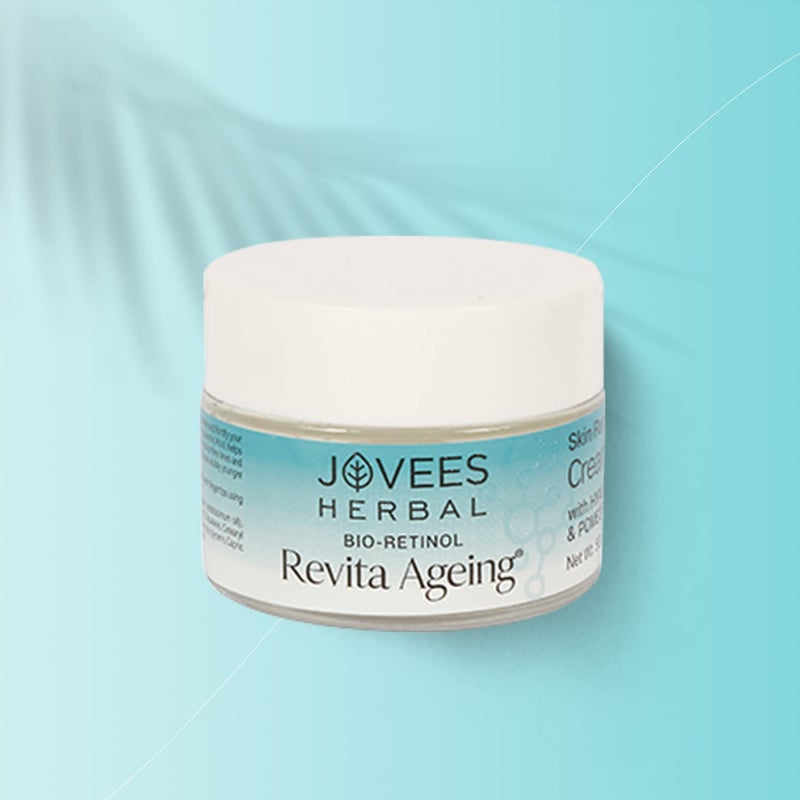 Jovees Herbal BioRetinol Revita Ageing Face Cream  Made with EcoCertified BioRetinol  Reduce Sign of Ageing Hyperpigmentation  Improves Uneven Skin Tone 50g - Image 2