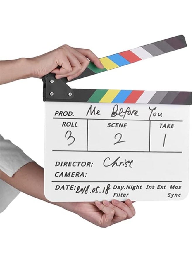 Movie Directors Clapboard Professional Clapper Board for Film Video Movie Film Shooting - Image 4