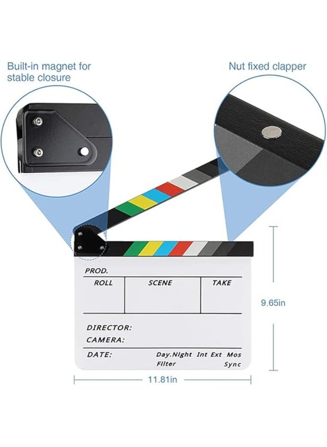 Movie Directors Clapboard Professional Clapper Board for Film Video Movie Film Shooting - Image 2