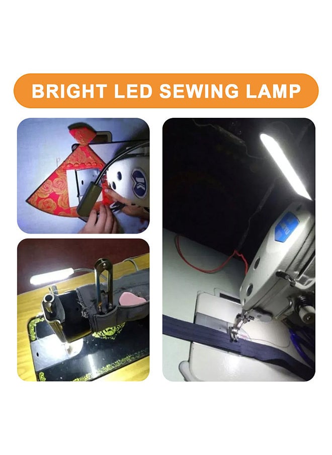 Aoresac - Aoresac Sewing Machine Light LED Lighting (30LEDs) 2 Watt for Workbench Lathe Drill Press Daylight White Flexible Gooseneck Arm Work Lamp with Magnetic Mounting Base White - Image 1