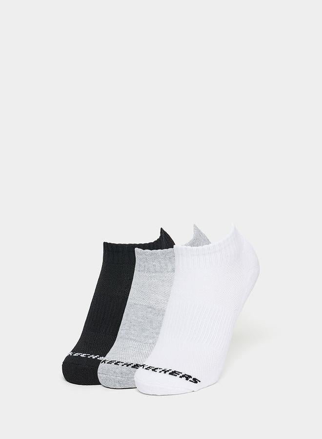 SKECHERS مجموعة من 3 جوارب بطول الكاحل نصف تيري - Image 1