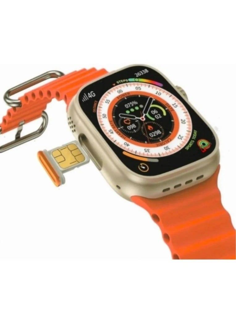 Smart Watch - 4 in 1 Smart Watch With 2.03 Inch HD Screen Bluetooth Connection Multiple Sports Modes Supports 4G SIM Card And Multiple Apps With 4 Extra Bracelet - Image 1