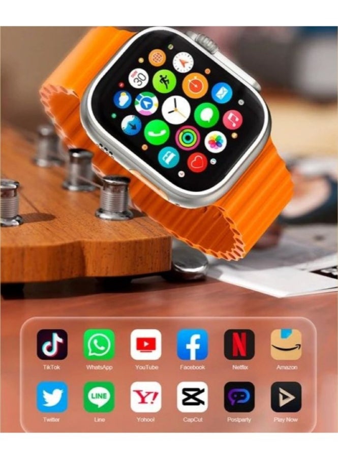 Smart Watch - 4 in 1 Smart Watch With 2.03 Inch HD Screen Bluetooth Connection Multiple Sports Modes Supports 4G SIM Card And Multiple Apps With 4 Extra Bracelet - Image 1