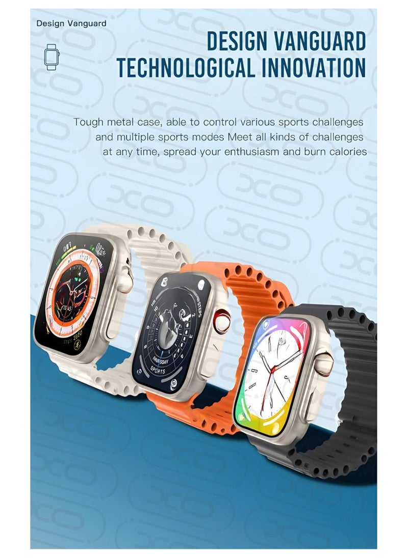 Smart Watch - 4 in 1 Smart Watch With 2.03 Inch HD Screen Bluetooth Connection Multiple Sports Modes Supports 4G SIM Card And Multiple Apps With 4 Extra Bracelet - Image 1
