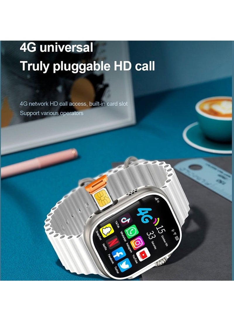 Smart Watch - 4 in 1 Smart Watch With 2.03 Inch HD Screen Bluetooth Connection Multiple Sports Modes Supports 4G SIM Card And Multiple Apps With 4 Extra Bracelet - Image 1