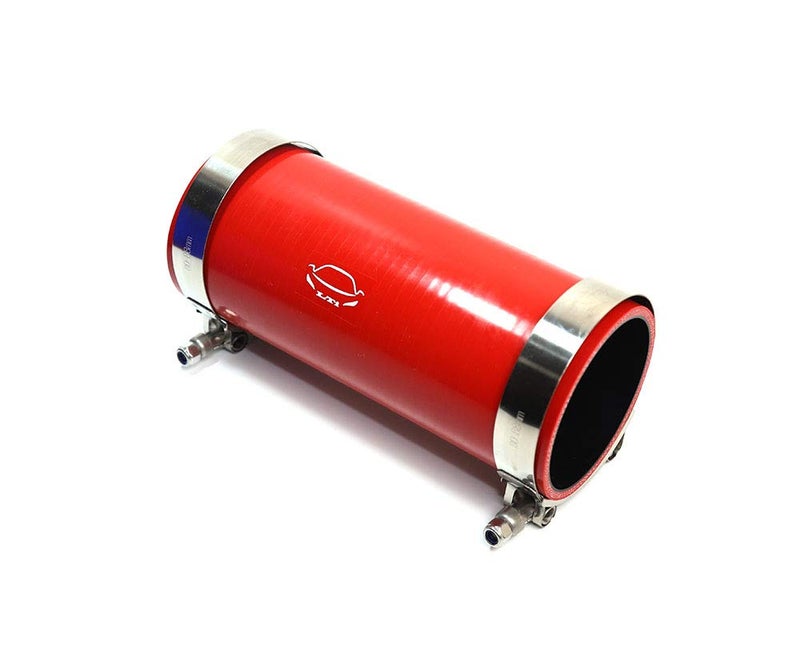 TenkeAuto 8" Length High Performance 4-Ply Reinforced 3" ID Straight Coupler Silicone Hose + SS304 T Bolt Clamp for Turbo/Intercooler/Piping (3'' Red) - Image 2