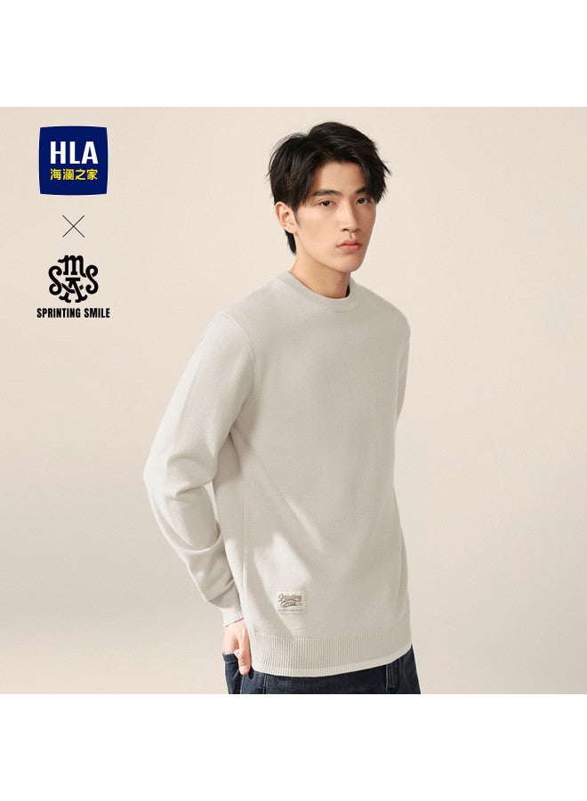HLA Base Layer Shirt】hot Spring And Autumn New Street Fashion Imitation Cashmere Comfortable Skin-friendly Men's Long Sleeve Knit Sweater - Image 2