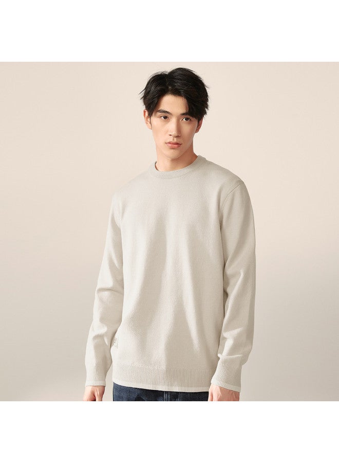 HLA Base Layer Shirt】hot Spring And Autumn New Street Fashion Imitation Cashmere Comfortable Skin-friendly Men's Long Sleeve Knit Sweater - Image 4