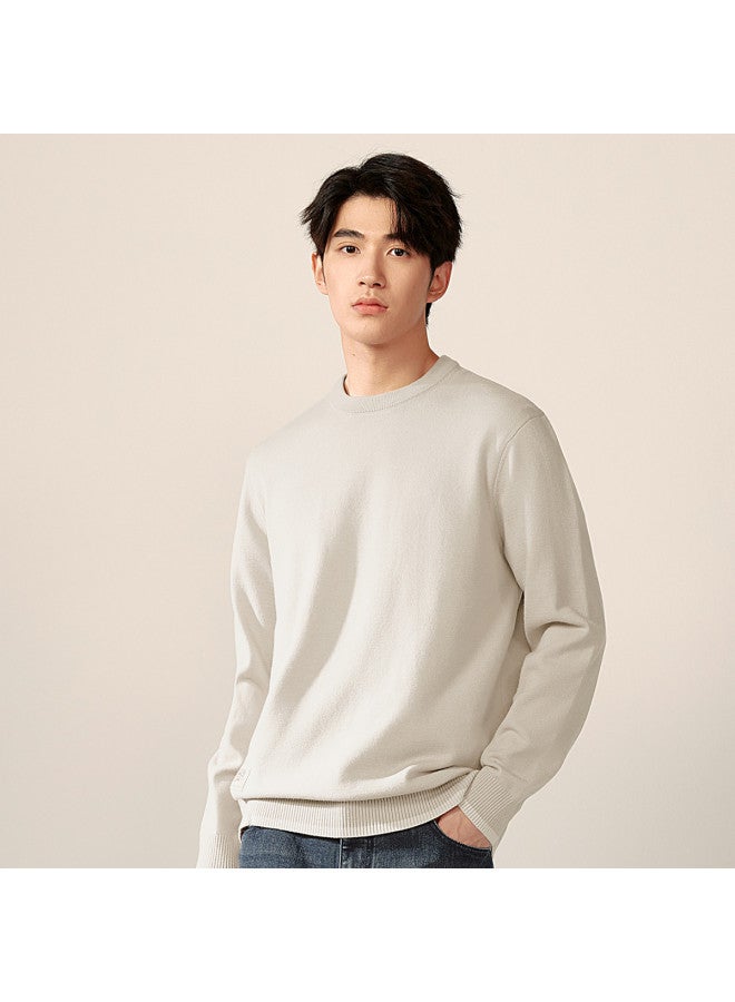 HLA Base Layer Shirt】hot Spring And Autumn New Street Fashion Imitation Cashmere Comfortable Skin-friendly Men's Long Sleeve Knit Sweater - Image 5