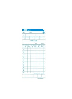 DSB DSB TC-6 Time Cards, 100/Pack  - Image 1