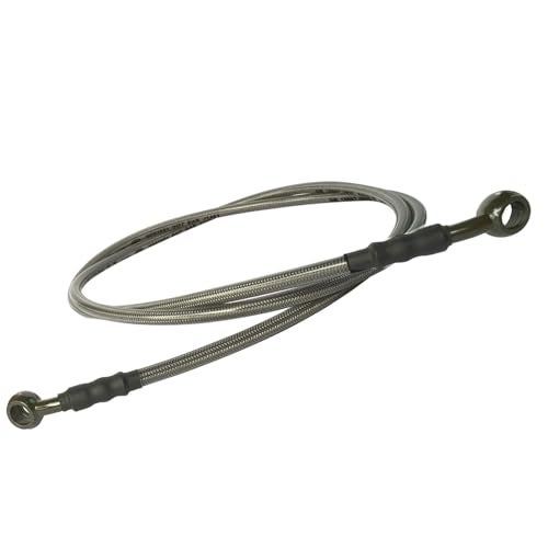 Vanlison Braided Hydraulic Brake Hose Line Brake Cable Universal Brake Lines Compatible with Dirt Bike Softail ATV UTV Go Kart GY6 Scooter 10mm Banjo Ends M10 31.5" / 80cm - Image 4