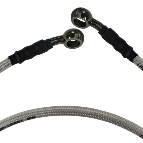 Vanlison Braided Hydraulic Brake Hose Line Brake Cable Universal Brake Lines Compatible with Dirt Bike Softail ATV UTV Go Kart GY6 Scooter 10mm Banjo Ends M10 31.5" / 80cm - Image 3