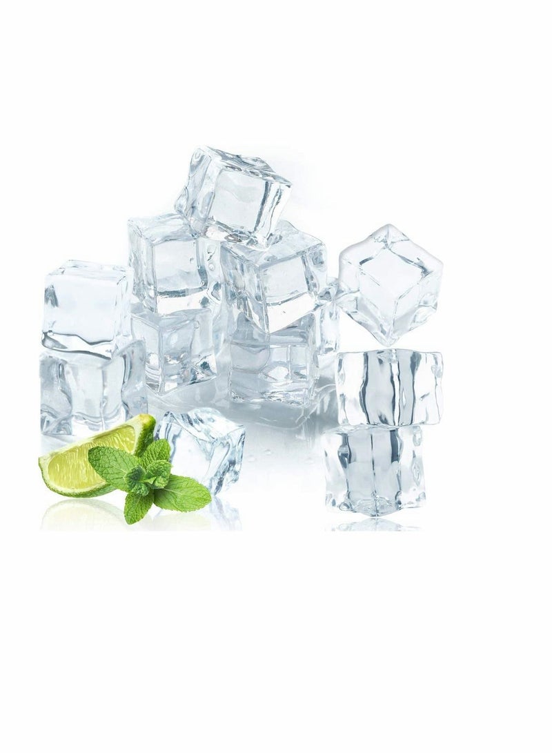 50 Pcs 20MM Reusable Plastic Ice Cubes Clear Acrylic Fake Artificial Square Crystal for Photography Props Home Decoration Wedding Centerpiece Vase Fillers - Image 1
