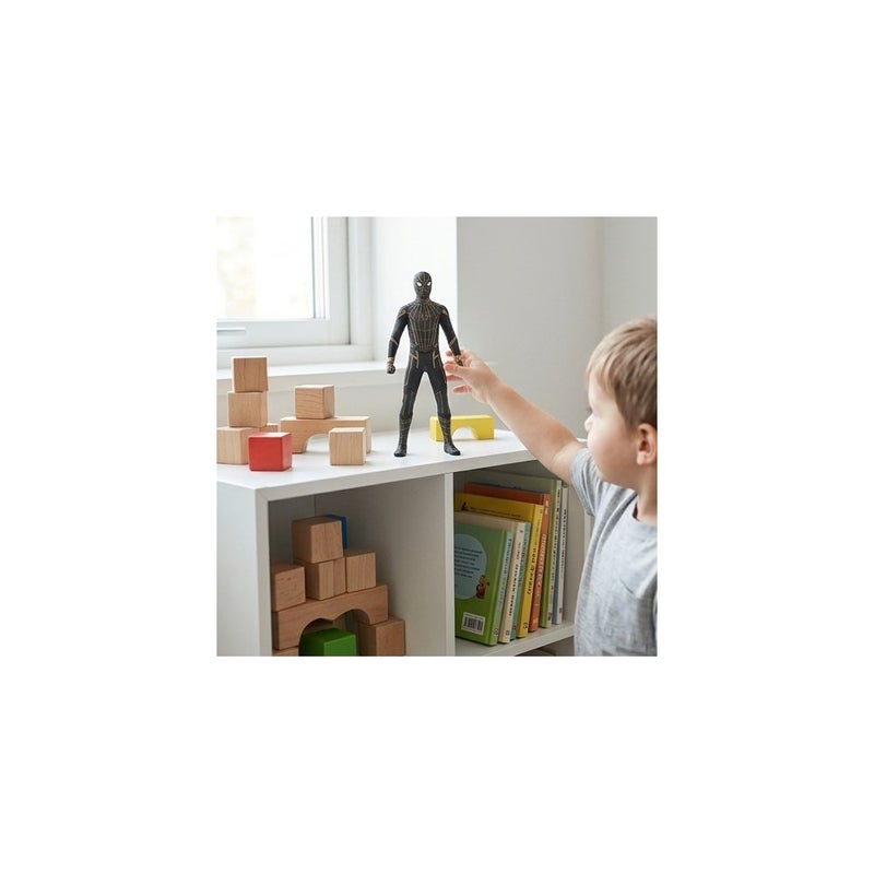 MARVEL Playtime Pick: Spider-Man Action Figure Toy, Black and Gold Colour, No Way Home Character - Image 3