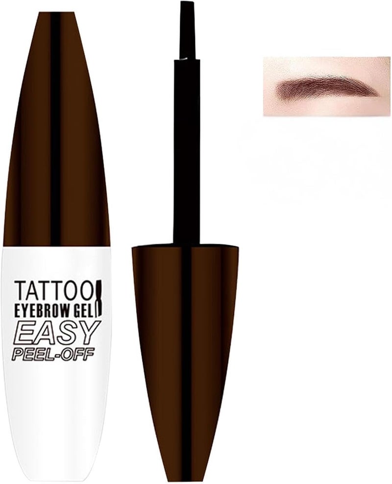 Eyebrow Tattoo Gel LongLasting Waterproof Brow Gel PeelOff Brow Tint for Customizable Intensity Easy to Use Eyebrow Dye for Natural Color Brown