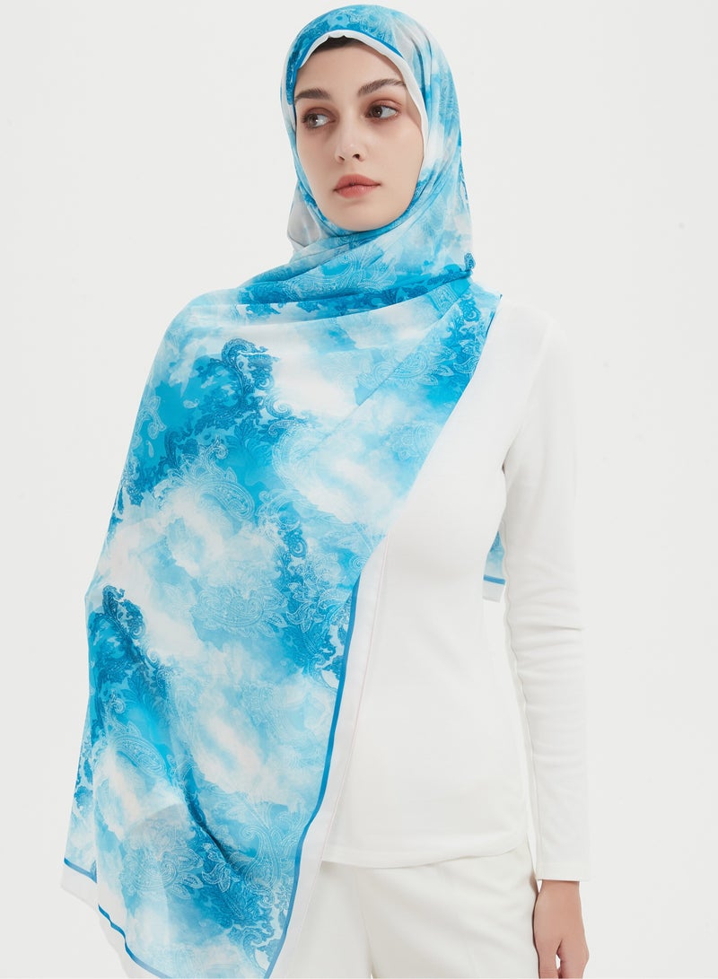 ShineShe Fashionable Chiffon Floral Print Long Scarf Headscarf - Image 5