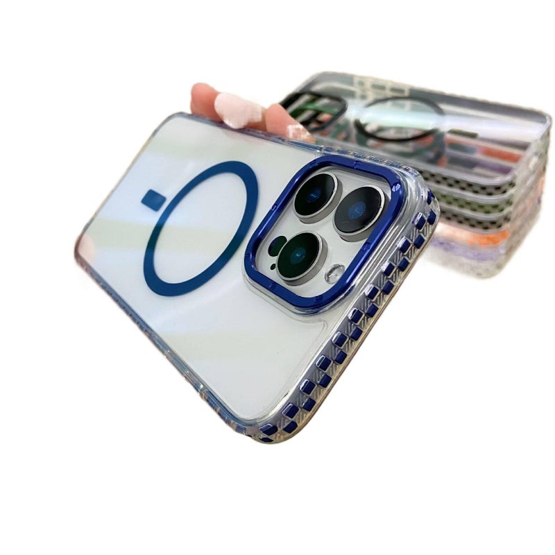 MagSafe Case | Drop Protection | Strong Magnetic | Shockproof Cover for iPhone 15 / 15 Plus / 15 Pro / 15 Pro Max | Navy Blue PC - Image 1