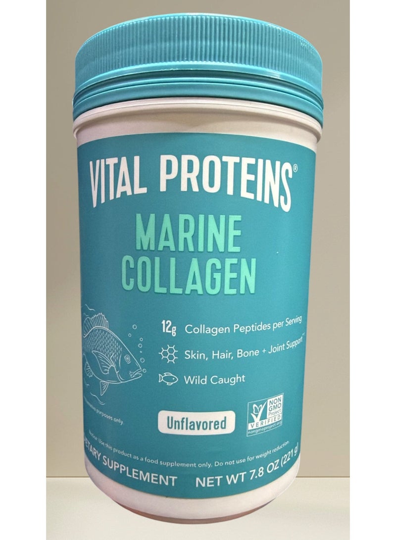 Vital Proteins مسحوق ببتيدات الكولاجين البحري المكمل الغذائي للبشرة والشعر والأظافر والمفاصل - كولاجين محلل - 12 جرامًا لكل وجبة - عبوة 7.8 أونصة - Image 1