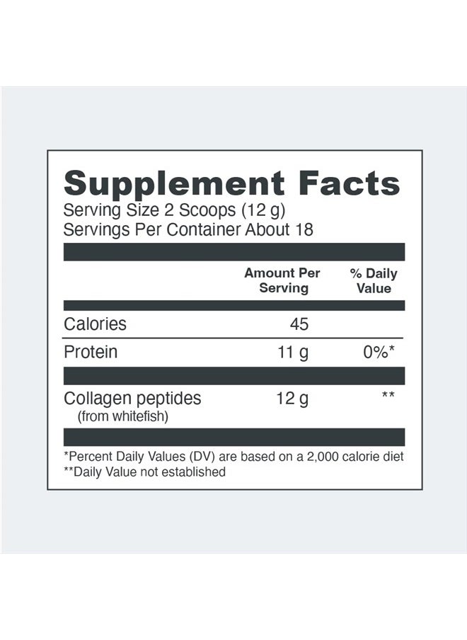 Vital Proteins - مسحوق ببتيدات الكولاجين البحري المكمل الغذائي للبشرة والشعر والأظافر والمفاصل - كولاجين محلل - 12 جرامًا لكل وجبة - عبوة 7.8 أونصة - Image 1