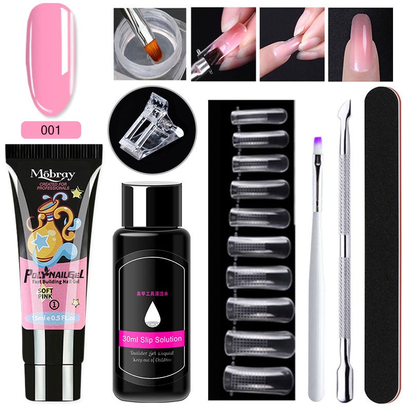 Ml 7-Piece Manicure Crystal Extension Glue Set Straight Hair Manicure Tools - Image 3