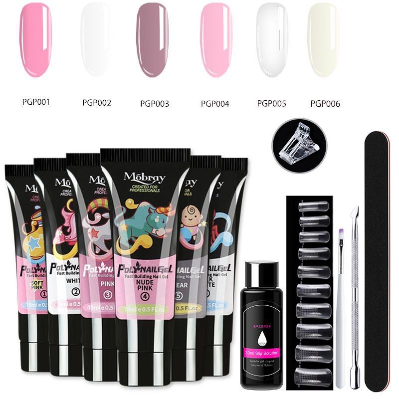 Ml 7-Piece Manicure Crystal Extension Glue Set Straight Hair Manicure Tools - Image 1