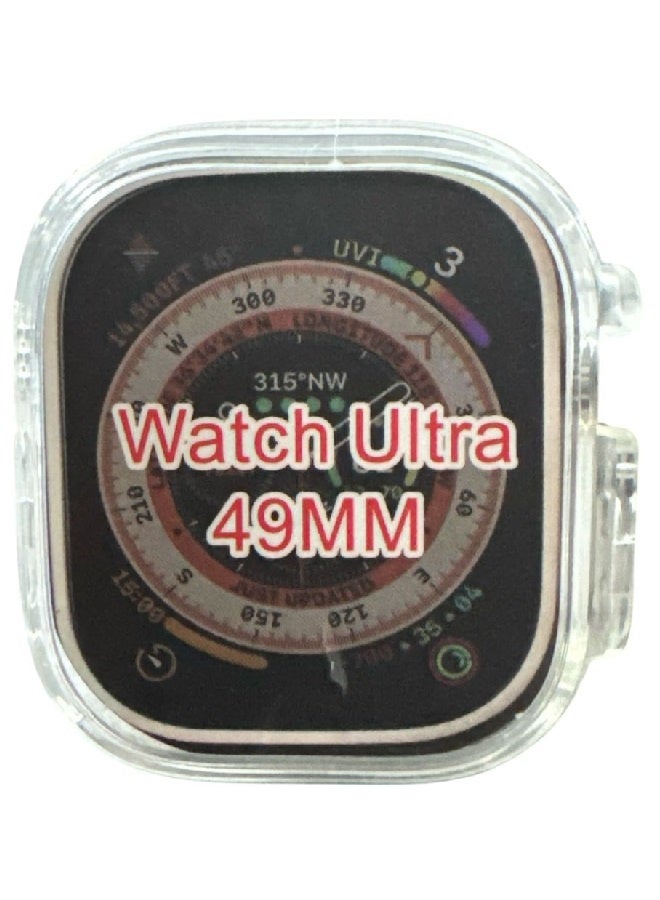 غطاء سيليكون لساعة ابل الترا 49 ملم - شفاف