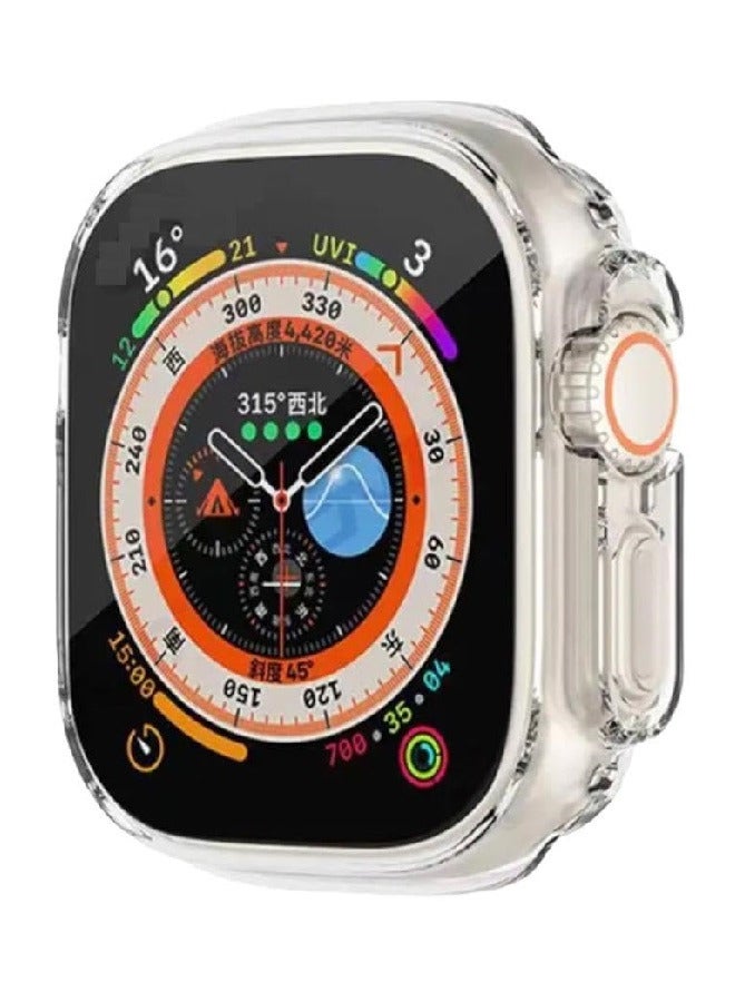 غطاء سيليكون لساعة ابل الترا 49 ملم - شفاف