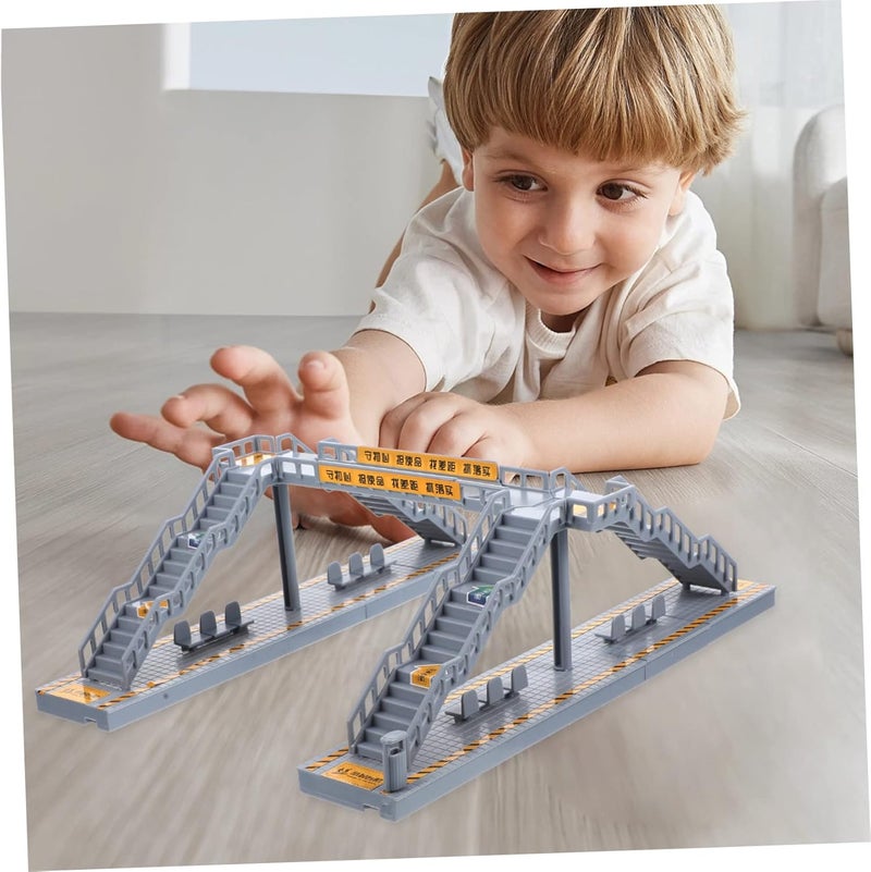 1 Set DIY Footbridge Model Railway Scenery Overhead Footbridge for Sand Table Decor Miniature Building Model for Home Decoration and - Image 5