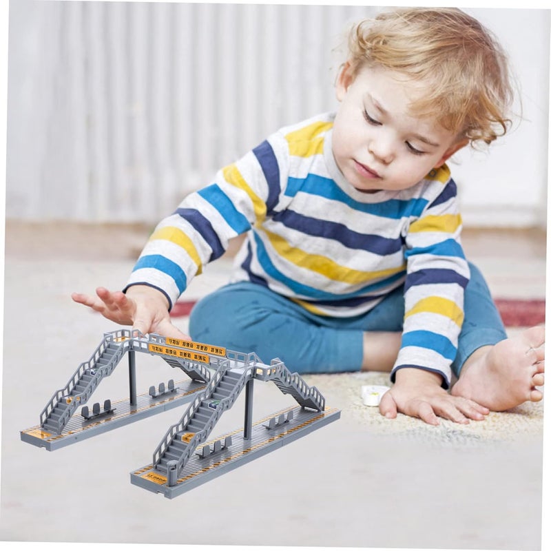 1 Set DIY Footbridge Model Railway Scenery Overhead Footbridge for Sand Table Decor Miniature Building Model for Home Decoration and - Image 4