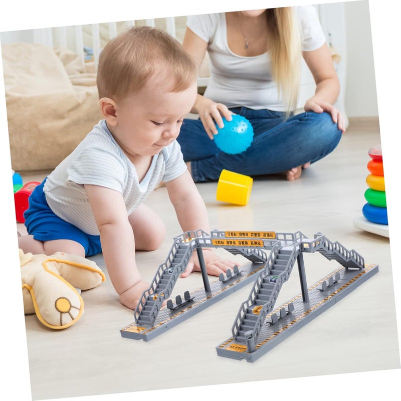 1 Set DIY Footbridge Model Railway Scenery Overhead Footbridge for Sand Table Decor Miniature Building Model for Home Decoration and - Image 2
