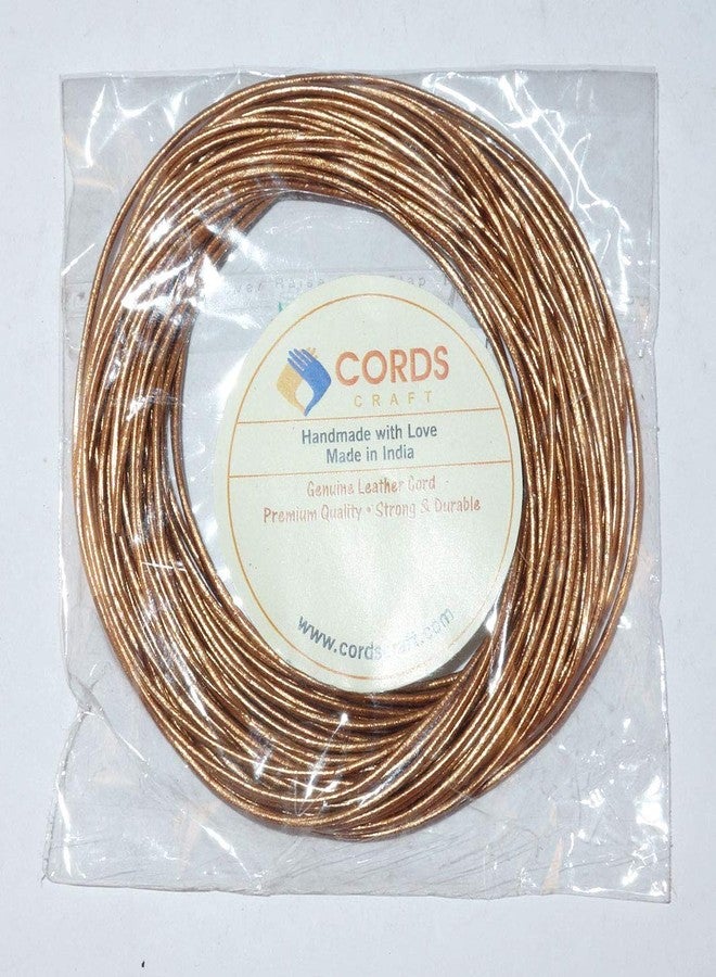 Cords Craft 1mm Metallic Round Leather Cord for Jewelry Making, Beading & Braiding Work, Leather Cording Bracelet (Metallic Copper) 10 Meters - Image 5