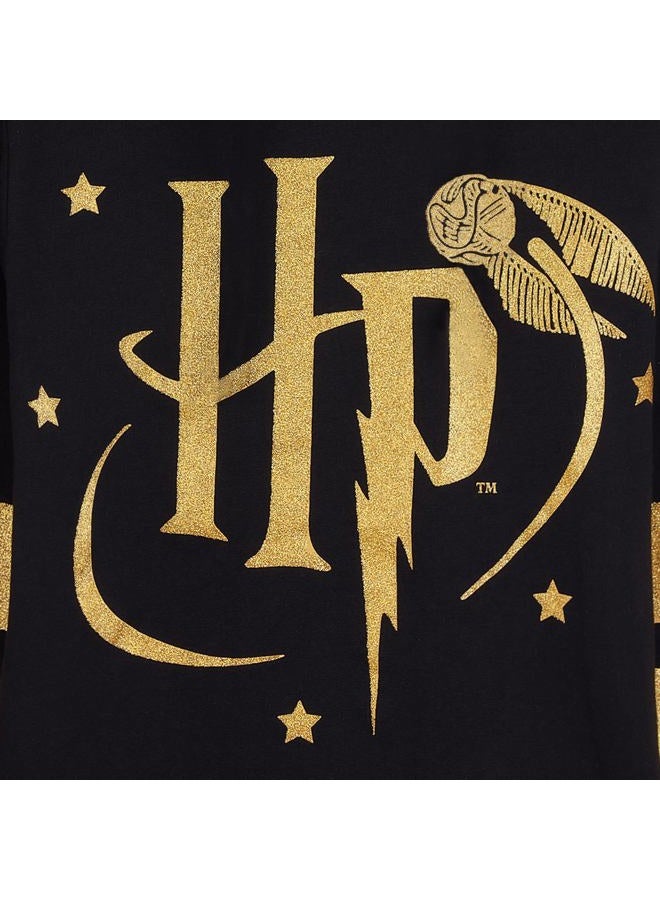 Harry Potter Hoodie Girls Teenagers Soft Hogwarts Black/Gold/Red Zip Up Hoodie Sweatshirt Girls Jumpers Age 5-14 Gifts for Girls (Black HP Hooded, 13-14 Years) - Image 5