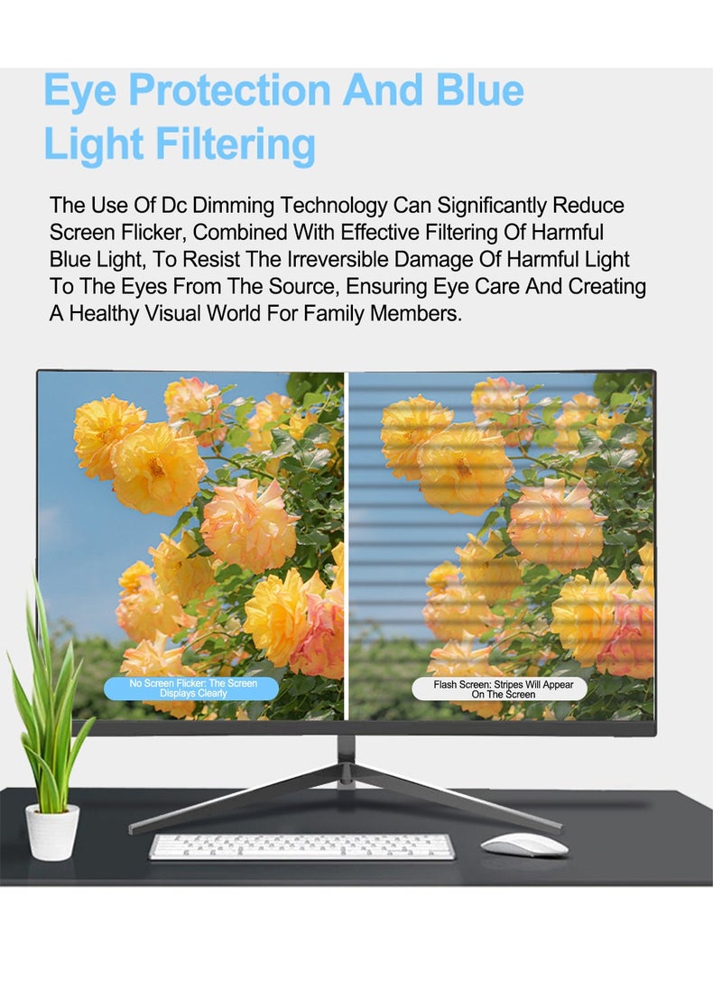 FlashHawk Curved 23.8-inch Gaming Monitor 1080p up to 165Hz 144Hz ,DisplayPort HDMI and Build-in Speakers, VESA Wall Mount Monitor Black  - Image 5