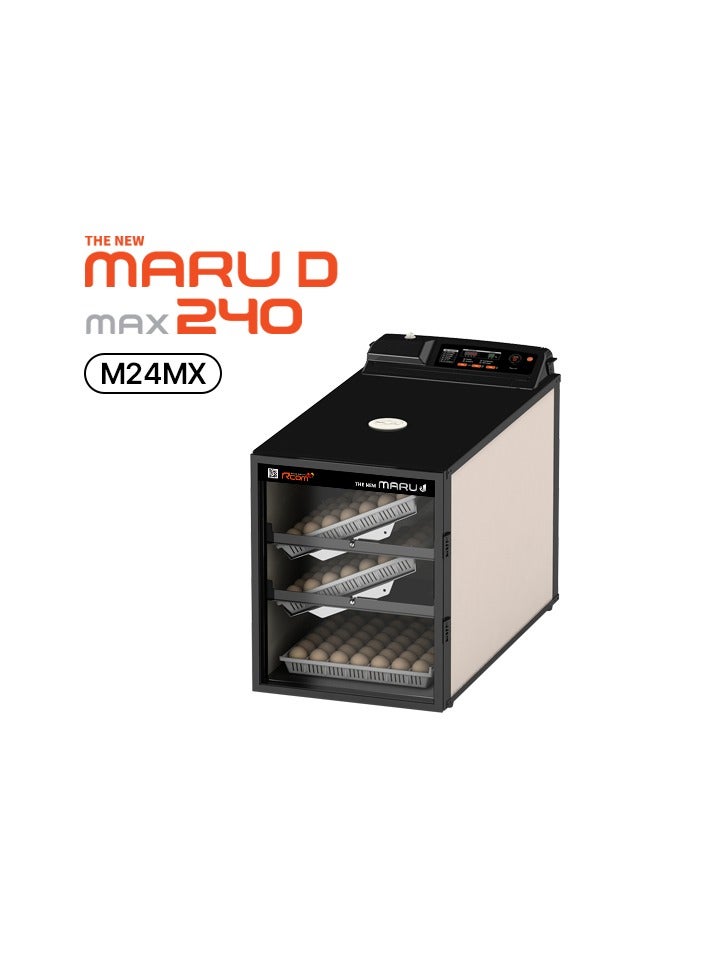 Rcom The New MARU D MAX 240 Egg Incubator for Hatching Eggs, Automatic Temperature & Humidity control and Automatic Egg-turning Function for Chicken, Falcon, Peacock and other exortic Birds (Made in Korea)