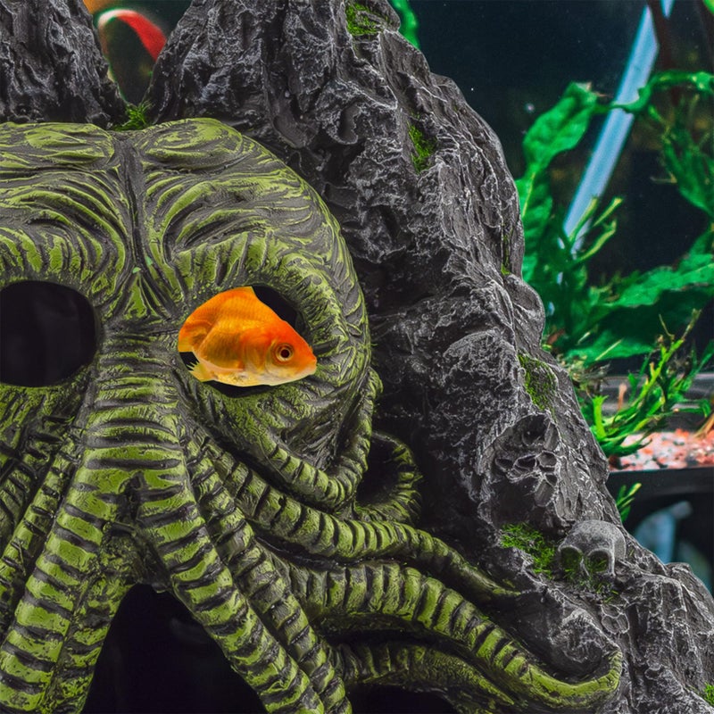 Toy Vault Cthulhu Monster Aquarium Cave Hideaway Fish Tank Decor, H.P. Lovecraft Themed - Image 5