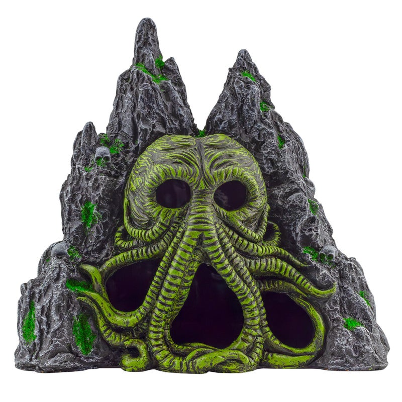 Toy Vault Cthulhu Monster Aquarium Cave Hideaway Fish Tank Decor, H.P. Lovecraft Themed - Image 1