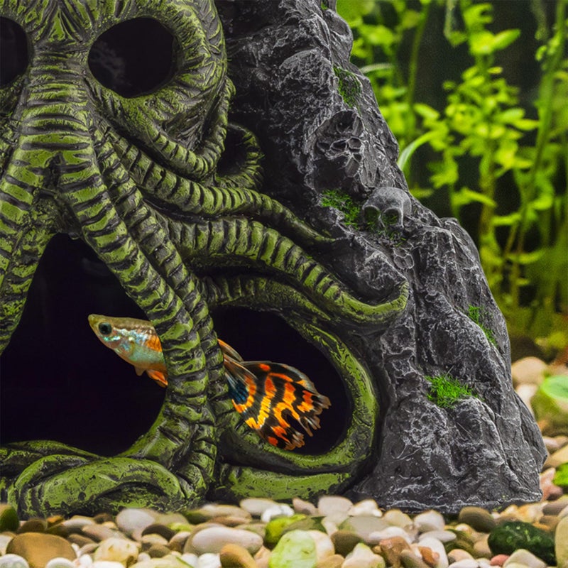 Toy Vault Cthulhu Monster Aquarium Cave Hideaway Fish Tank Decor, H.P. Lovecraft Themed - Image 4
