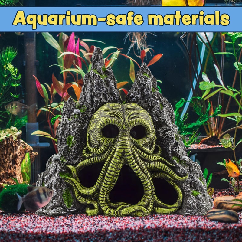 Toy Vault Cthulhu Monster Aquarium Cave Hideaway Fish Tank Decor, H.P. Lovecraft Themed - Image 3