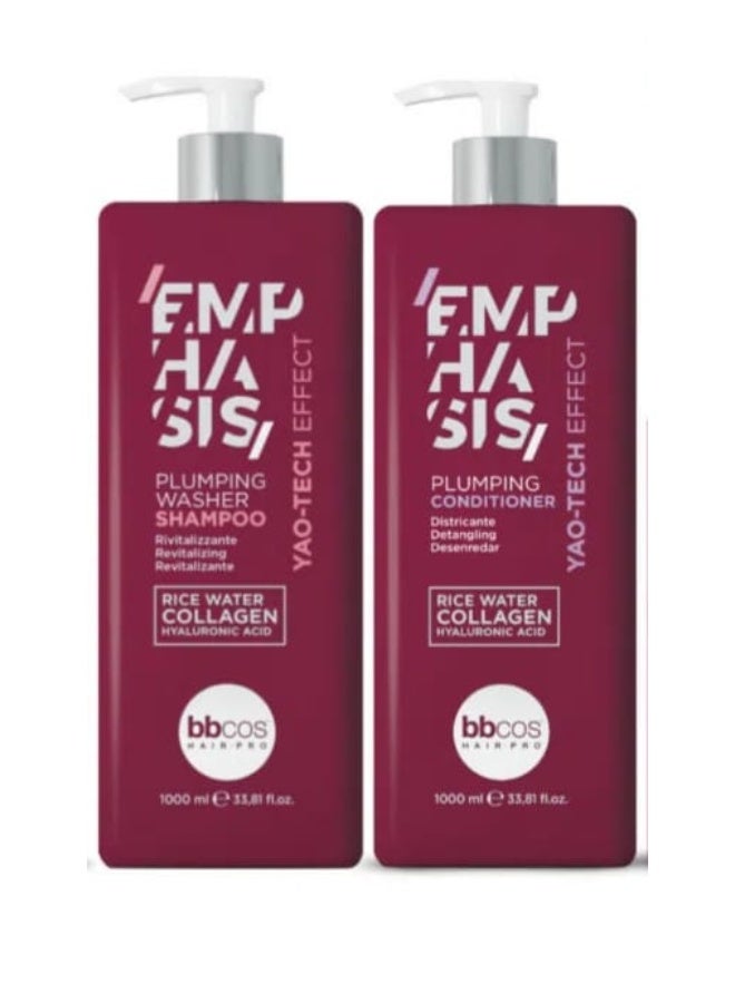 Shampoo and Conditioner  1000 mL  Specially Formulated for Dry and Damaged Hair  Containing Rice Water  Collagen  and Hyaluronic Acid.